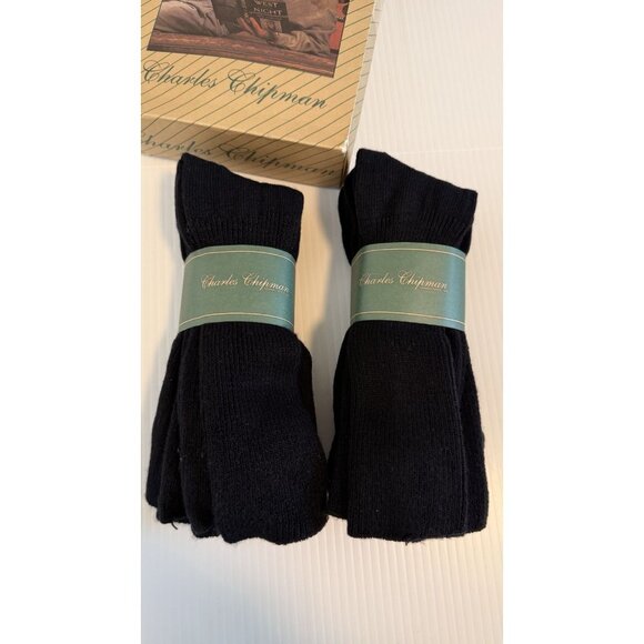 Vtg Charles Chipman NavyDress Socks 6 Pair Men's Casual Sz 10-13 Shoe Sz 6-12.5 - Picture 1 of 6